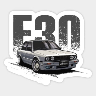 Classic E30 Gang (White) Sticker